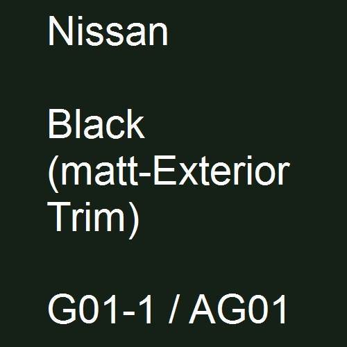 Nissan, Black (matt-Exterior Trim), G01-1 / AG01.
